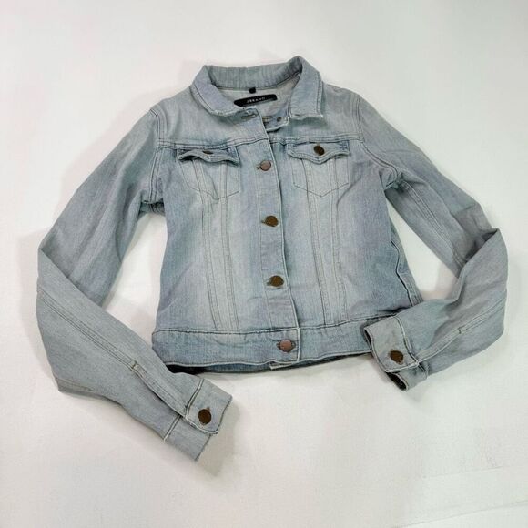 J Brand Atomic Lightwash Fitted Jean Jacket Womens Medium Denim Button Up - Picture 1 of 9